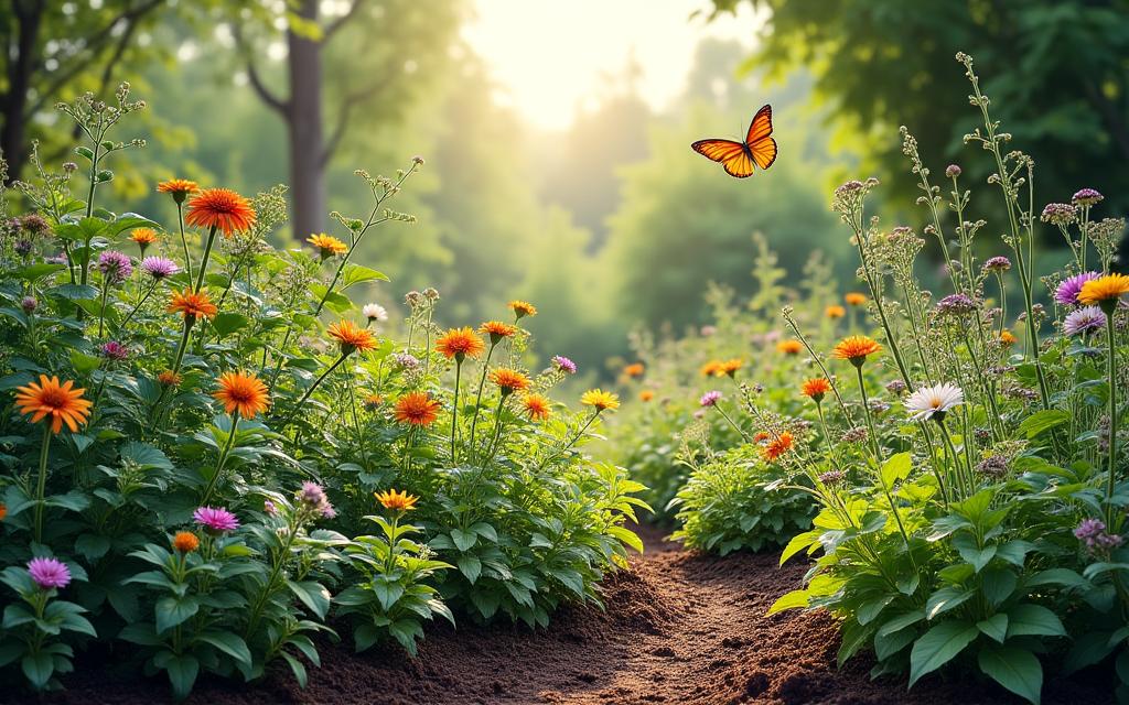 Jardines de biodiversidad con plantas nativas